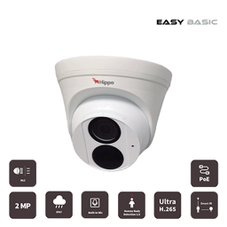 Hippo IPCS201D-F28/2MP-MPIR 2,8mm 2MP IP67 IP turret kamera sa mikrofonom