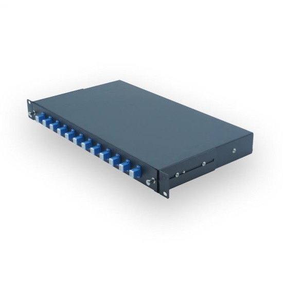 FIBER OPTIC PATCH PANEL sa 12 SC/UPC SIMPLEX adaptera i 12 SINGLEMODE pigtailova - PUN