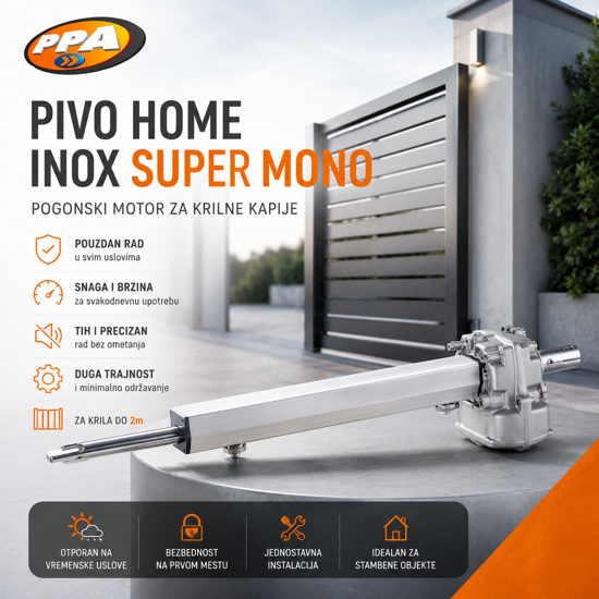 PPA PIVO HOME INOX SUPER MONO motor za dvokrilne kapije do 2m-01