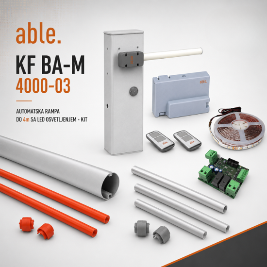 ABLE KF BA-M 4000-03 Automatska rampa do 4m sa LED osvetljenjem - KIT