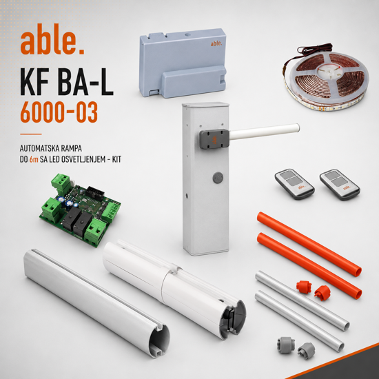 ABLE KF BA-L 6000-03 Automatska rampa do 6 m sa LED osvetljenje - KIT